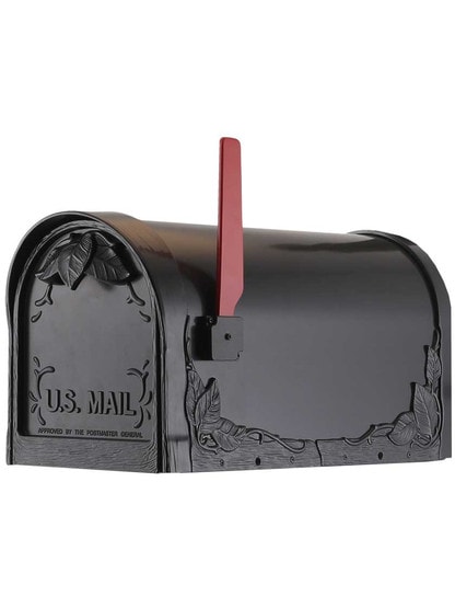 Floral Curbside Mailbox in Oil-Rubbed Bronze.